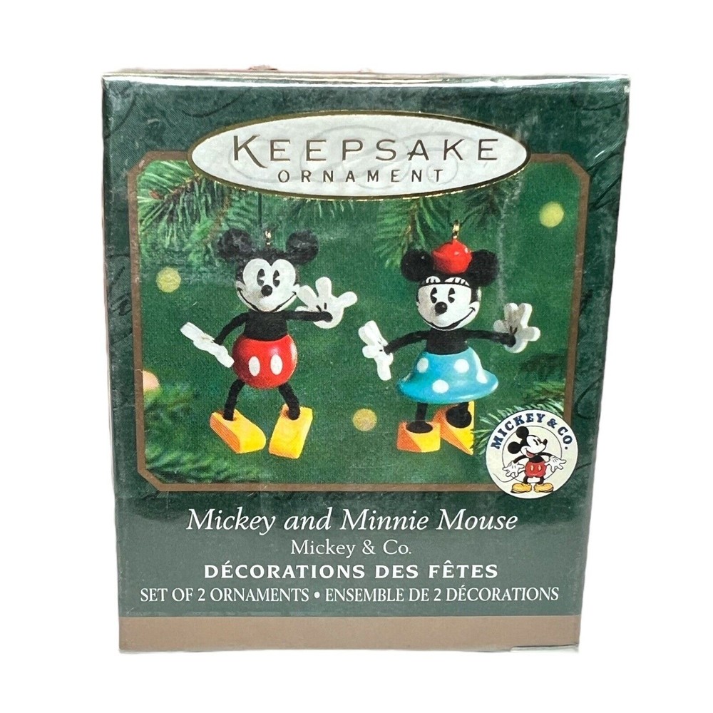 Hallmark Keepsake Ornament MICKEY AND MINNIE MOUSE Christmas Disney 2000 NIB